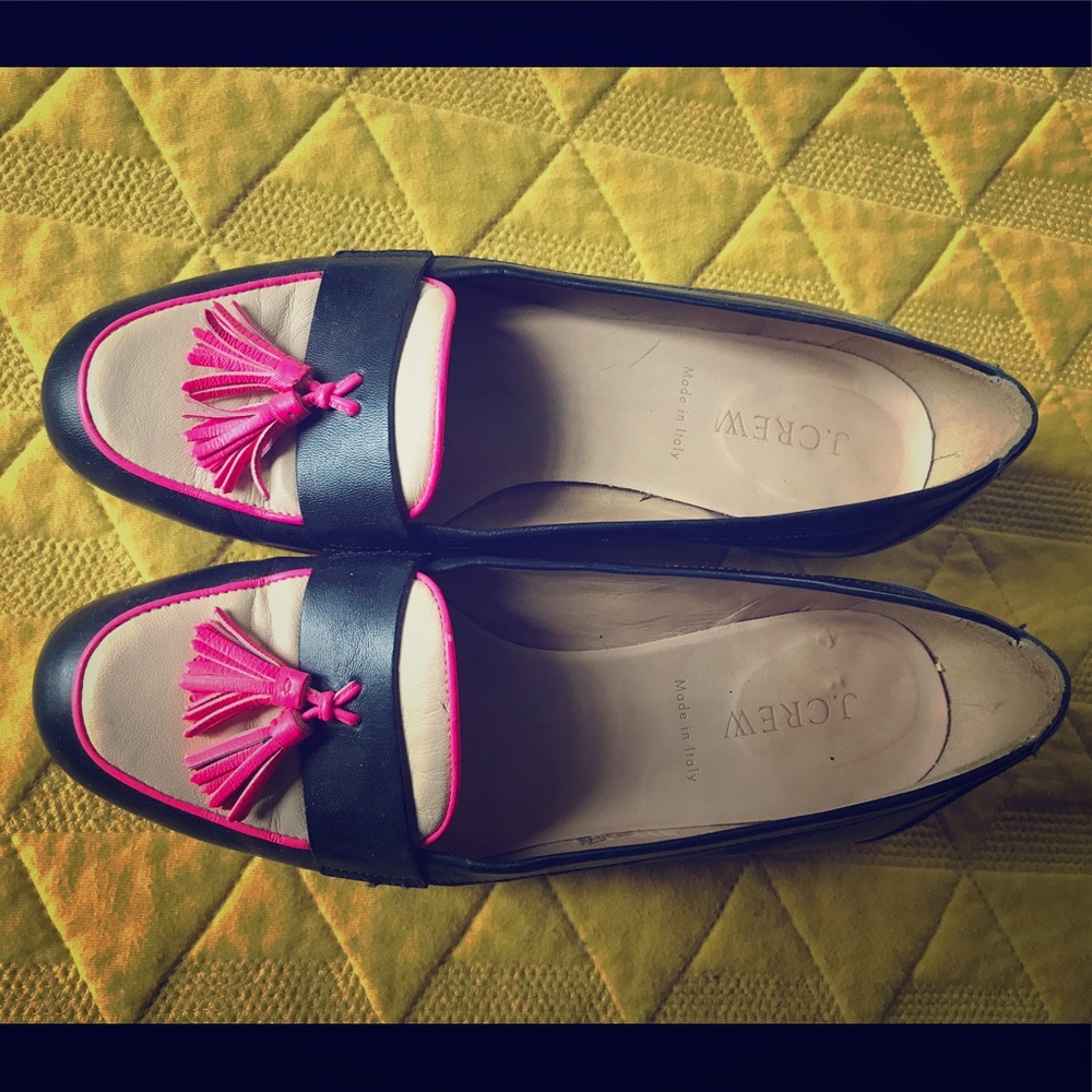 Navy pink and cream J.Crew loafers size 6